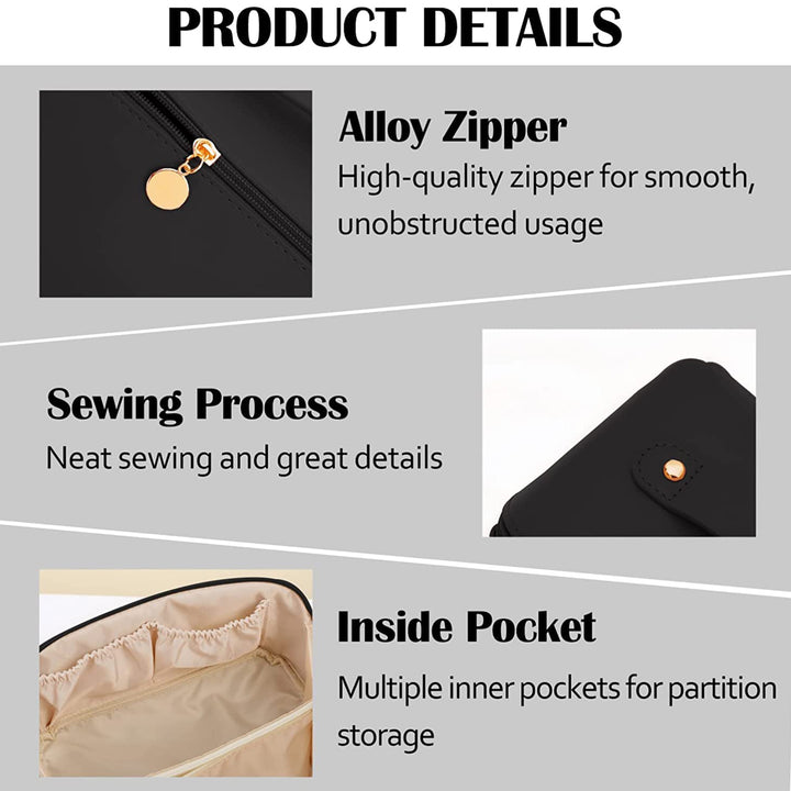 Premium Travel Makeup  Toiletry Organizer Pouch With Zipper  Handle(1 Pc) - Trendex