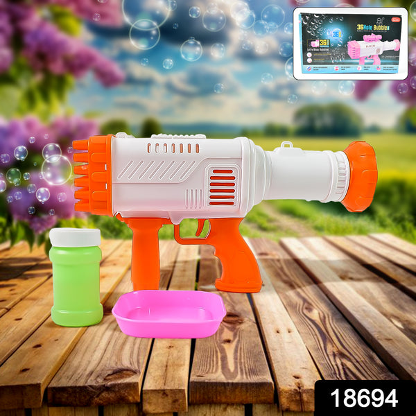 36 Holes Big Rechargeable Powerful Machine Bubble Gun Toys (1 Set) - Trendex