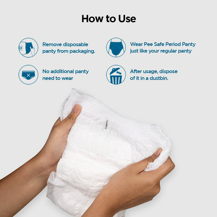 Womens Emergency Kit Travel Kit- Includes Seamless Underwear Pantyliner Feminine Hygiene Sachet First Period Kit (10 Pcs) - Trendex