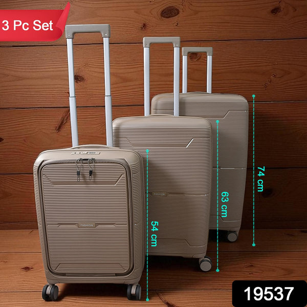 Hard-shell Trolley Luggage Bag (Set Of 3-pice  Mix Color) - Trendex