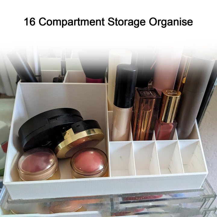 Makeup Organiser Cosmetic Makeup Lipstick Storage Box With Drawer Plastic Case Holder Skin Care Products (1 Pc) - Trendex