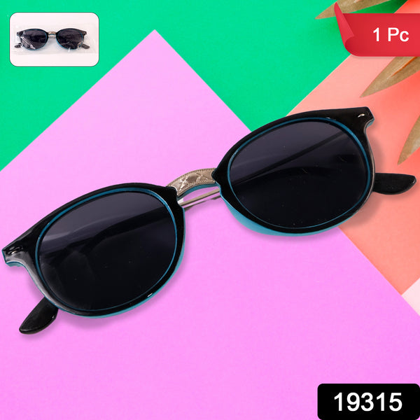 Sky Blue Uv Protected Round Sunglasses Classic Sunglasses For Men  Women Lightweight - Trendex