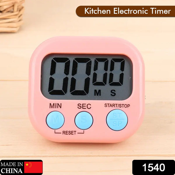 1540 Digital Kitchen Timer Clear Big Digits 0-99 Min For Cooking Office Clock - Trendex