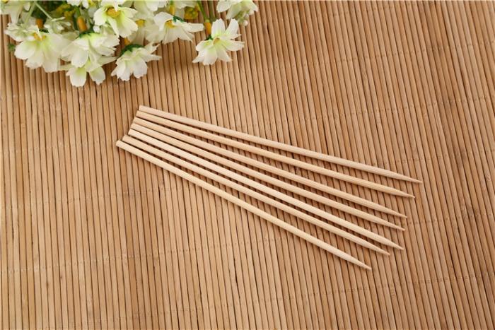 1100 Camping Wooden Color Bamboo Bbq Skewers Barbecue Shish Kabob Sticks Fruit Kebab Meat Party Fountain Bamboo Bbq Sticks Skewers Wooden (20cm) - Trendex