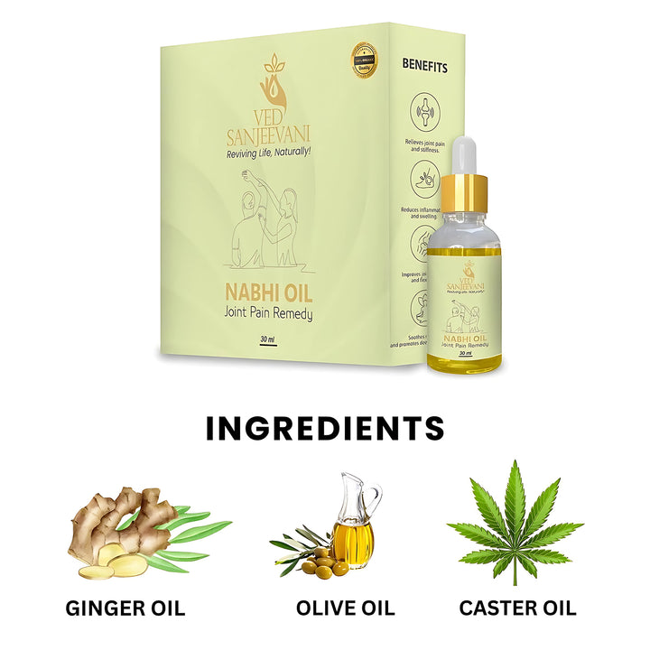 Ved Sanjeevani Nabhi Oil For Joint Pain Relief (30ml  1 Pc) - Trendex