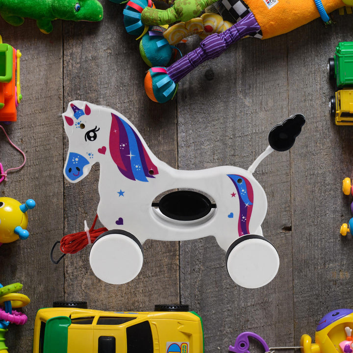 Pull Along Toy Unicorn  Pull String Toys For Babies - Trendex