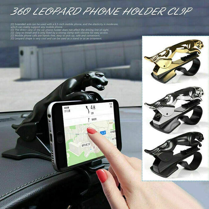 6469 Jaguar Leopard Shape Plastic Phone Clip Mobile Phone Holder For Car Use - Trendex