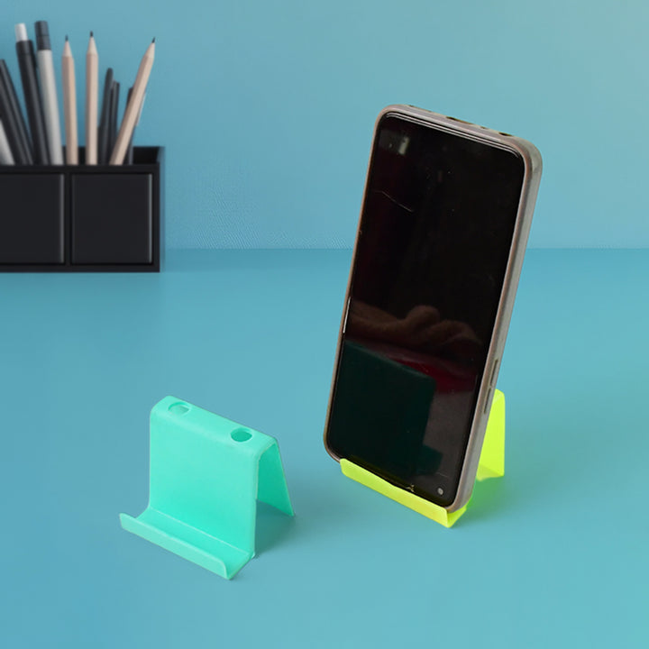 Multifunctional Plastic Mobile Phone Stand  Pen Holder (2 Pc  Mix Color) - Trendex