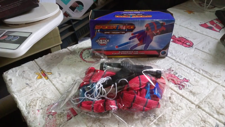 Web Shooter Toy For Kids Fans Launcher Wrist Gloves Toys For Kids Boys Superhero Gloves Role-play Toy Cosplay Sticky Wall Soft Bomb Funny Childrens Educational Toys - Trendex