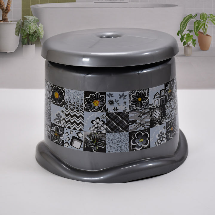 4050 Large Capacity Plastic Bathroom Set Of 7pieces (1pc Big Tub 1pc Bucket1pc Dustbin 1pc Mug 1pc Soap Case 1pc Dustpan 1pc Stool) - Trendex