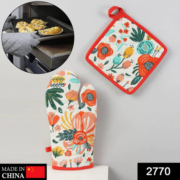 2770 Professional Cotton Oven Mitt Gloves - Trendex