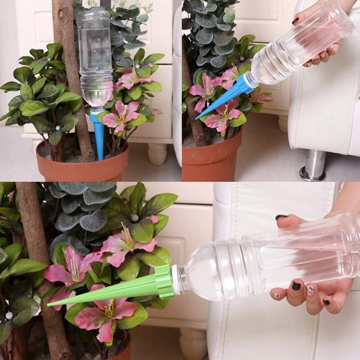 Plant Watering Spikes Self Watering Spikes Water Dripper For Plants Adjustable Plant Watering Devices With Slow Release Control Valve Switch - Trendex