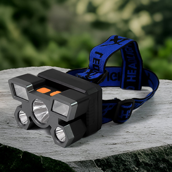 5 Led Headlamp Usb Rechargeable Head Light (1 Pc) - Trendex