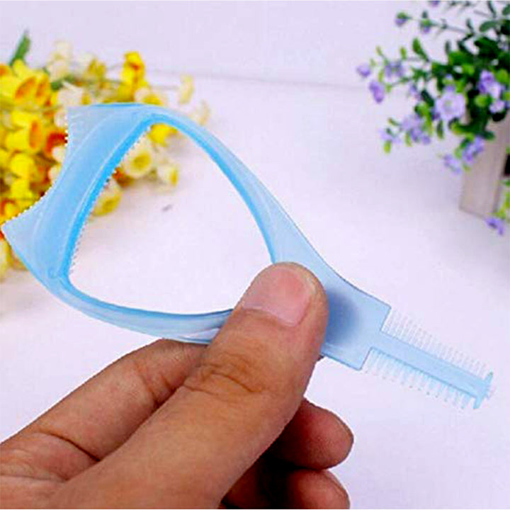 0382 3 In 1 Plastic Makeup Cosmetic Eyelash Tool Lash Mascara Applicator Eyelashes Guide Eyelashes Brush Curler Comb Eye Makeup Tool Female Supply (1 Pc) - Trendex