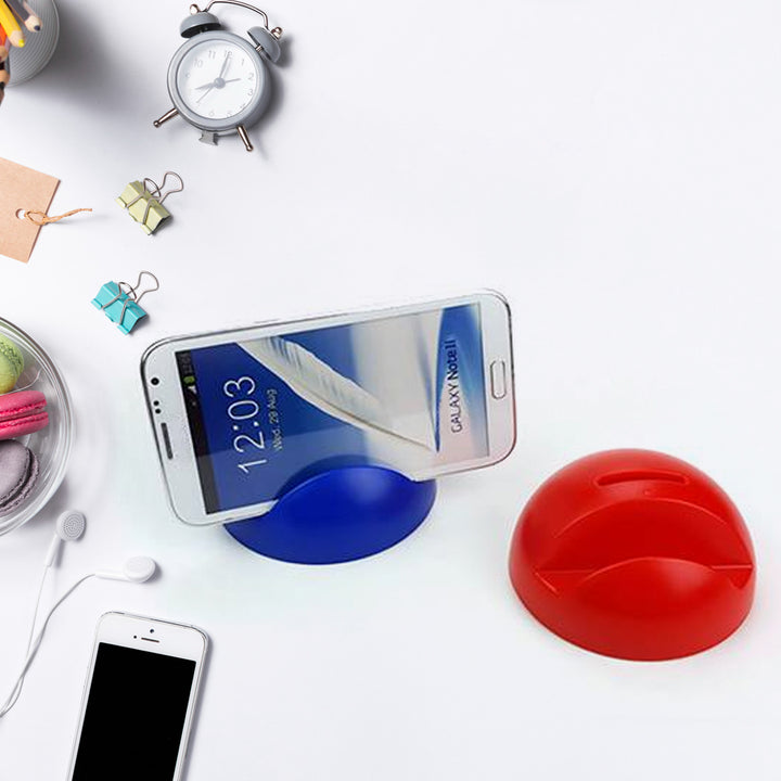 2in1 Abs Plastic Phone Holder Phone Stand With Coin Bank (1 Pc) - Trendex