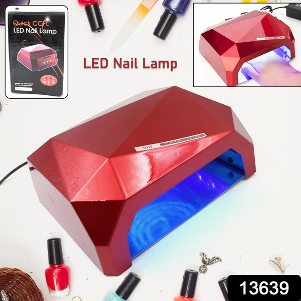 36w Led Nail Dryer Curing Nail Polish Uv Gel Diamond Shaped Nail Dryers (1 Pc) - Trendex