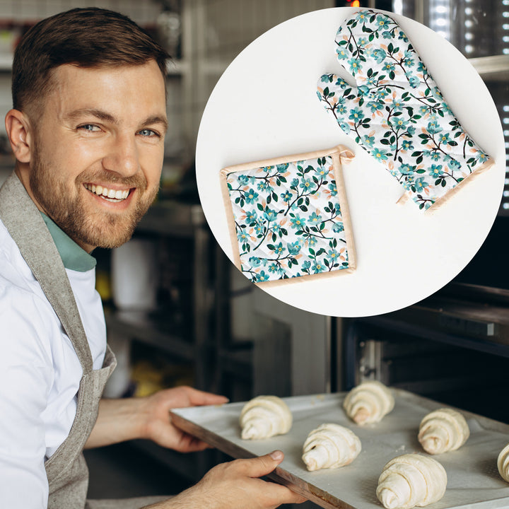 2770 Professional Cotton Oven Mitt Gloves - Trendex