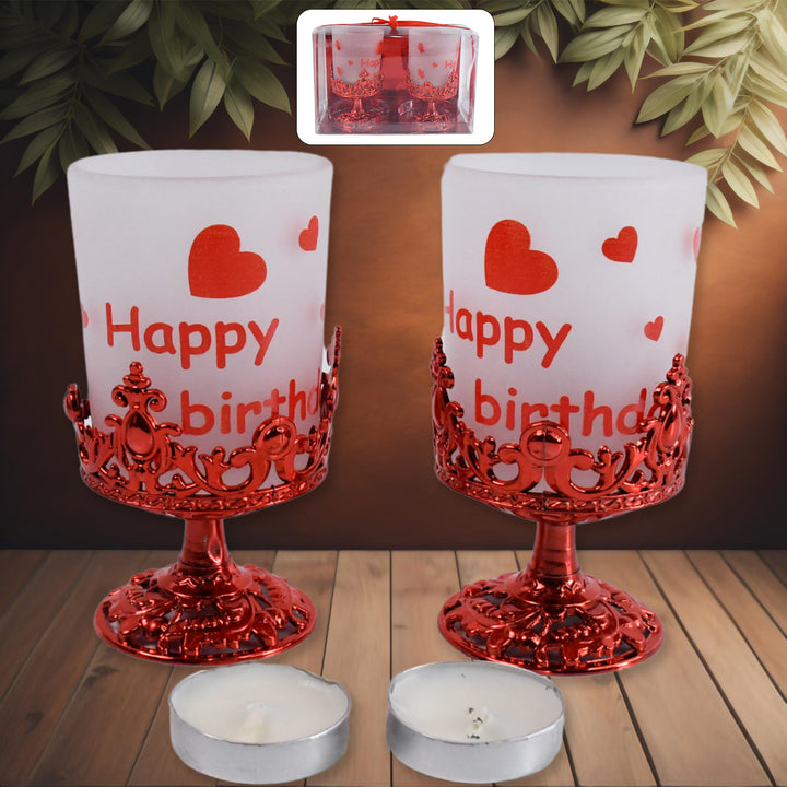 Tealight Holder Stylishly Shaped Candle Diya Stand Plastic Beautiful Design Festival (2 Pc  Mix Design) - Trendex