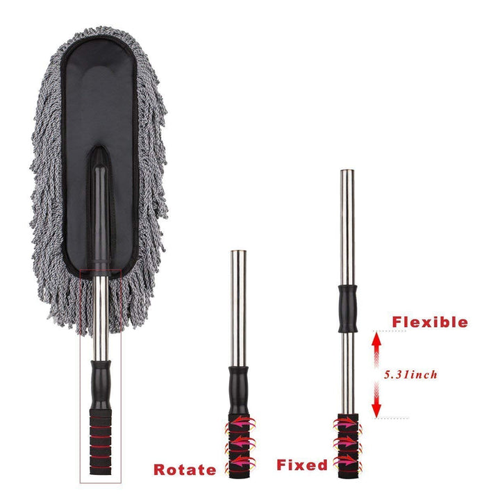4749 Car Duster Long Retractablesoftnon-sliphandle Multipurpose Microfiber Wash Brush Vehicle Interior And Exterior Cleaning Kit With For Car Boats Or Home - Trendex