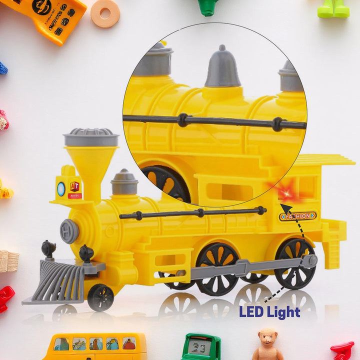 Pull And Go Train With Light Plastic String Pull Back Train (1 Pc  Mix Color) - Trendex