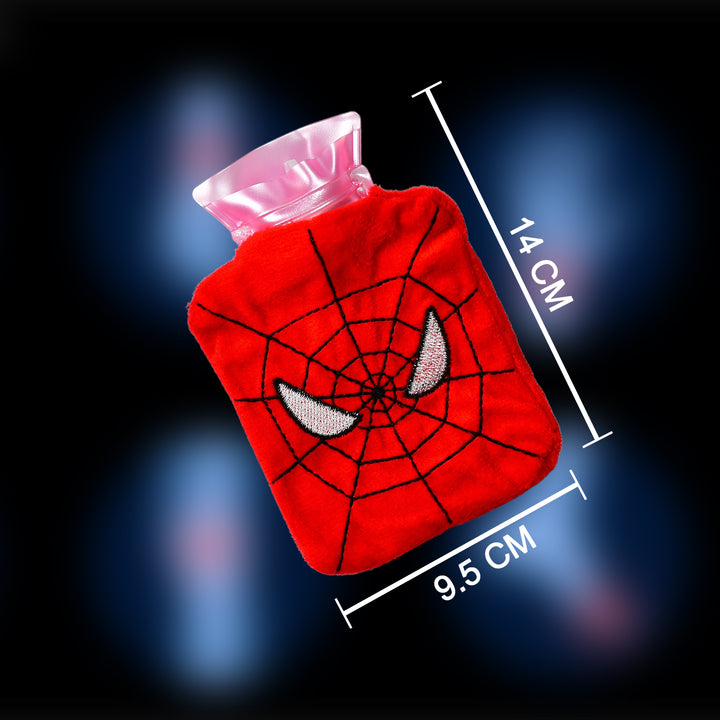 6508 Spiderman Small Hot Water Bag With Cover For Pain Relief Neck Shoulder Pain And Hand Feet Warmer Menstrual Cramps. - Trendex