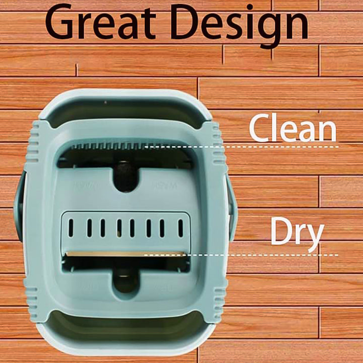1142 Scratch Cleaning Mop With 2 In 1 Self Clean Wash Dry Hands Free Flat Mop - Trendex