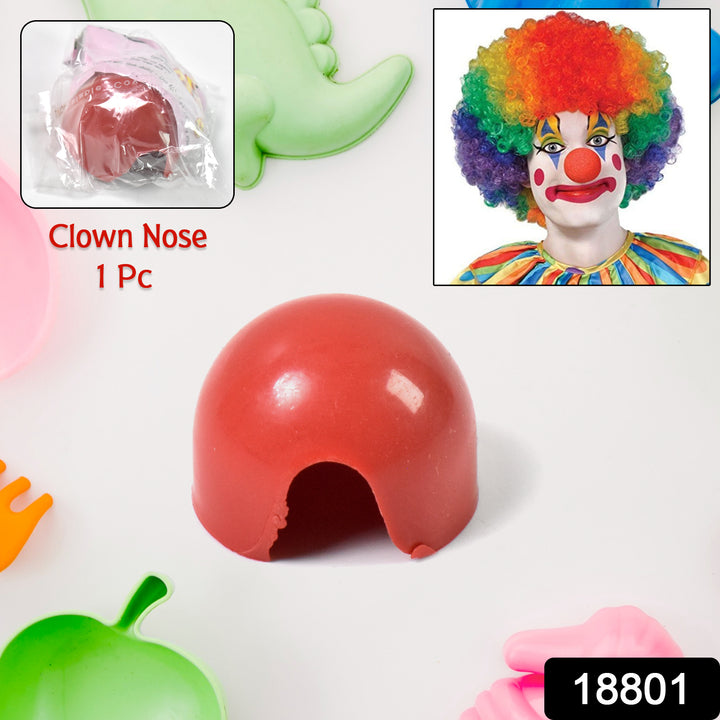 Small Plastic Joker Clown Nose Toy (1 Pc  Mix Color  Design) - Trendex