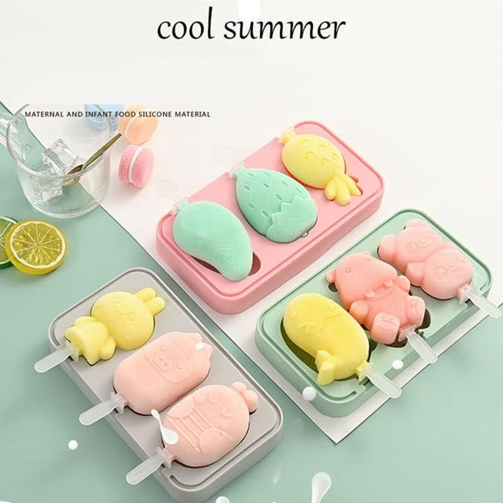 8188 Silicone Popsicle Molds Reusable Ice Cream Molds With Sticks And Lids. A Must-have Popsicle Mold For Summer. - Trendex