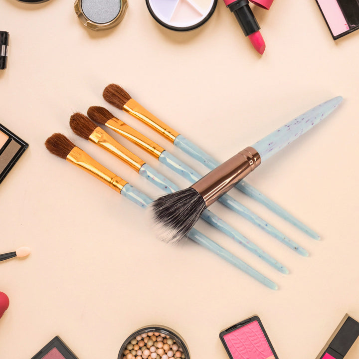 5pc Makeup Brush Tools Kit (5 Pcs Set  Mix Color) - Trendex