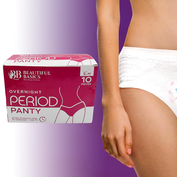 Womens Emergency Kit Travel Kit- Includes Seamless Underwear Pantyliner Feminine Hygiene Sachet First Period Kit (10 Pcs) - Trendex