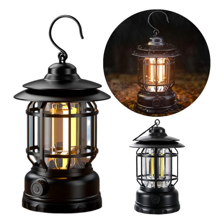 Led Camping Light Retro Style Lighting Battery Type-c Rechargeable (1 Pc) - Trendex