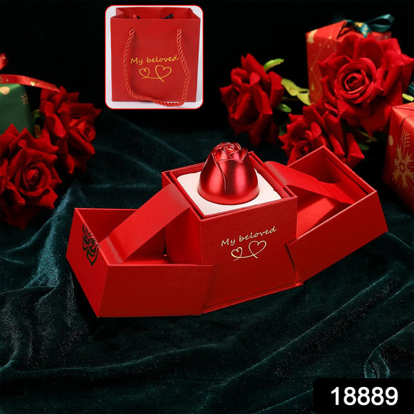 Christmas Gifts For Women Rose Ring Box Jewellery Box Eternal Rose Necklaces Box Wedding Valentines Day - Trendex