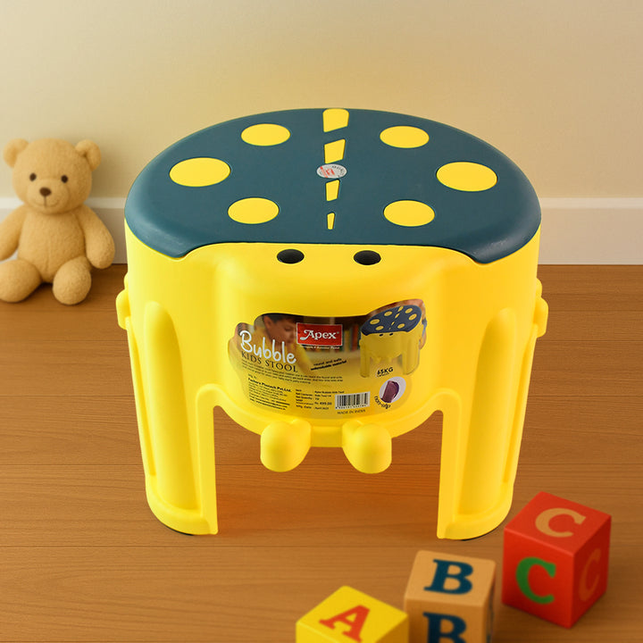 Apex Bubble Kids Stool  Durable Plastic Step Stool For Kids  (1 Pc) - Trendex