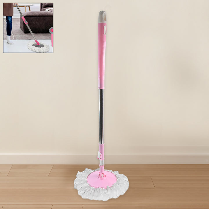 0842 Home Cleaning - Stainless Steel 360 Degree Rotating Pole Microfiber Mop Rod Stick - Trendex
