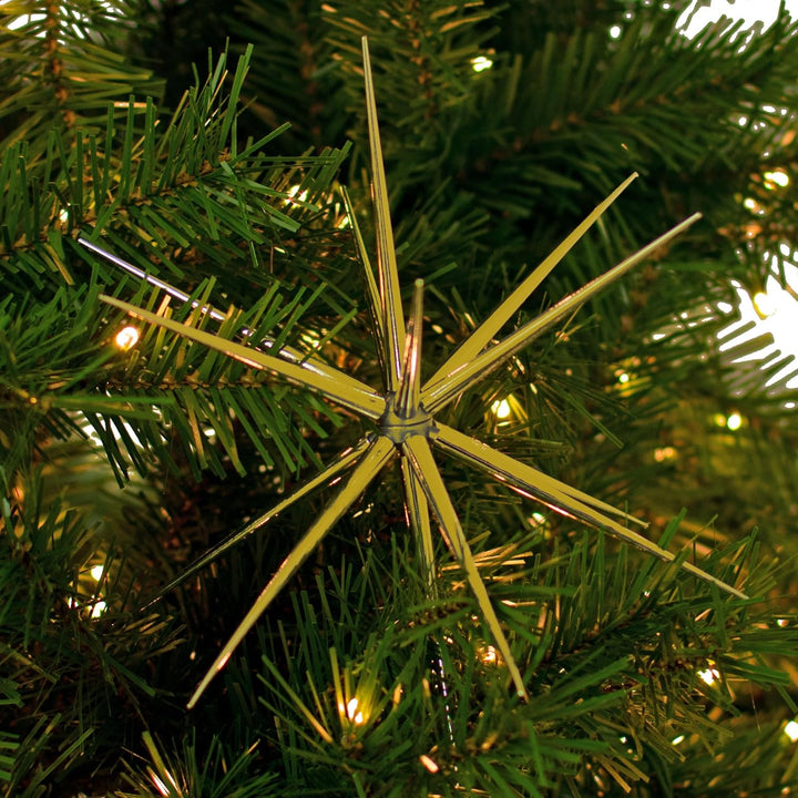 3d Gold Star Hanging Decoration Star Acrylic Look  Hanging Luminous Star For Windows Home Garden Festive Embellishments For Holiday Parties Weddings Birthday Home Decoration ( Big  Medium Small ) - Trendex