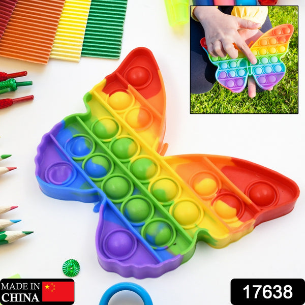 17638 Pop Fidget Toy Push Pop Bubble Fidget Sensory Toy For Kids And Adults Fidget Popper Stress Reliever Sensory Fidget Poppers (Butterfly  Car Shape  1 Pc) - Trendex