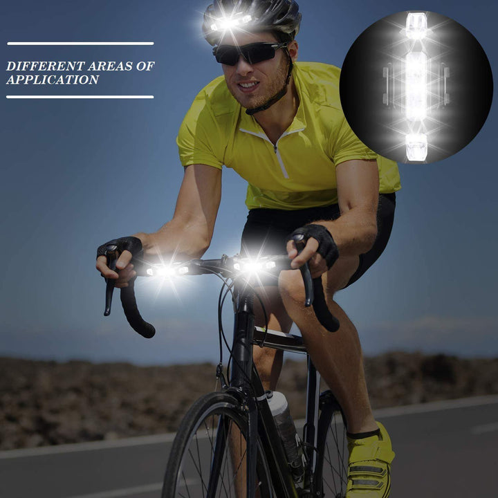 1560 Rechargeable Bicycle Front Waterproof Led Light (White) - Trendex