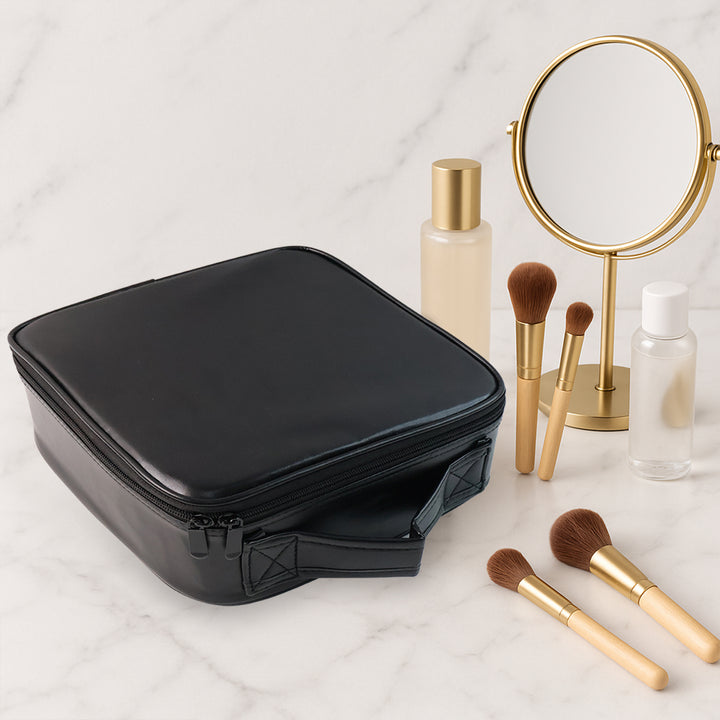 Black Premium Led Light Makeup Organizer Box (1 Pc) - Trendex