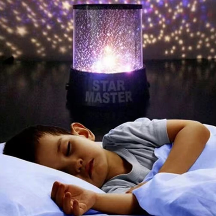 Led Projector Night Light Amazing Lamp 3 Battery Operated Lamps Rotation With The Music Function Master For Kids Bedroom Home Decoration Nightromantic Gift (Battery Not Included  1 Pc) - Trendex