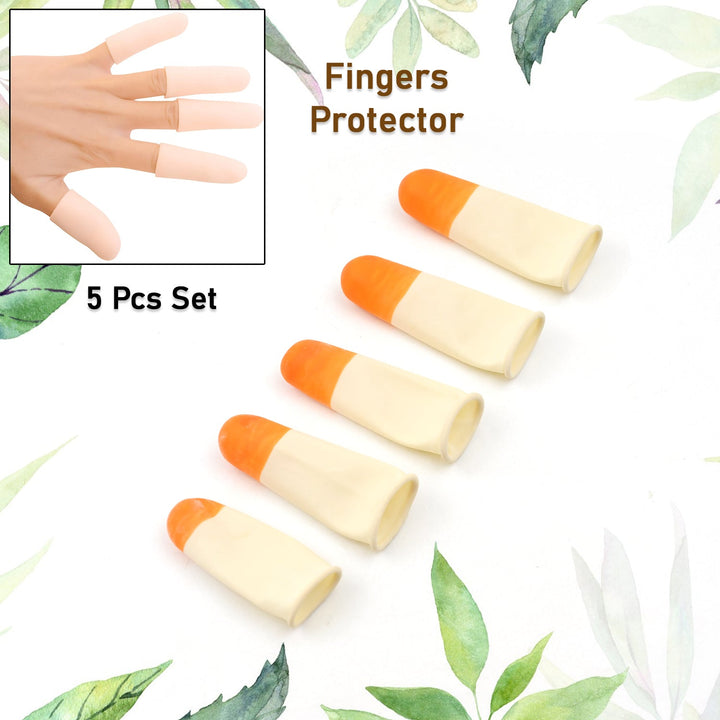 Finger Caps Silicone Finger Protectors Sleeves (Finger Cots  5 Pcs Set) - Trendex