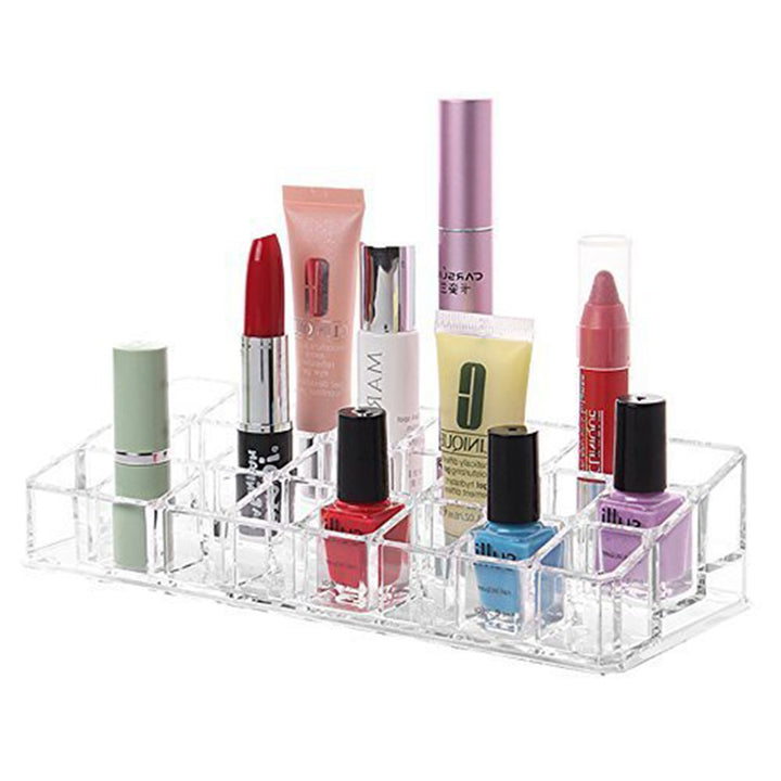 6093 Acrylic Multi Purpose Lipstick Cosmetics Stand Display Holder 24 Section - Trendex