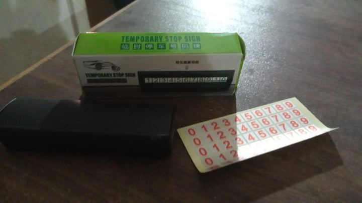 Temporary Car Parking Mobile Number Display With Magnetic Numbers Stickers (1pc) - Trendex