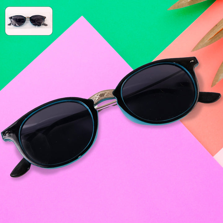 Sky Blue Uv Protected Round Sunglasses Classic Sunglasses For Men  Women Lightweight - Trendex